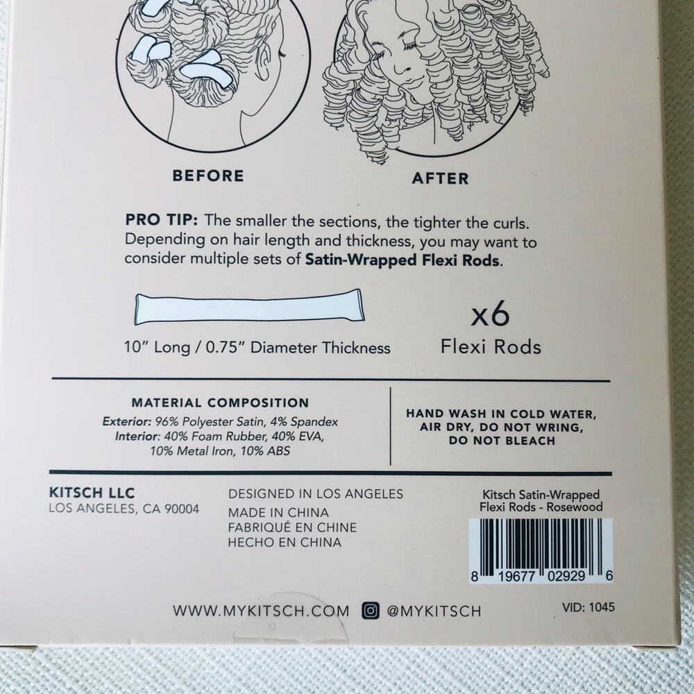 Kitsch Flexi Rods Heatless Curling Set, 6 Count, NIB - Picture 11 of 15